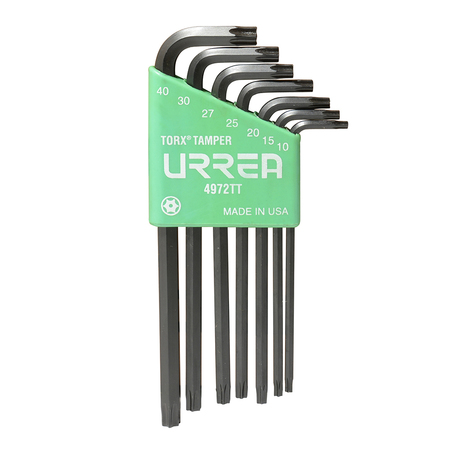 Urrea Torx® tamper proof key set 7Pc 4972TT